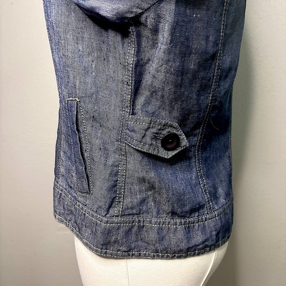 COPY - Denim Button-Up Women's Jacket - Picture 3 of 4